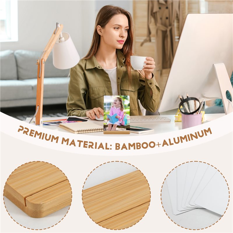 Bamboo Photo Frame - Zestaw 6 sztuk metalowych ramek do