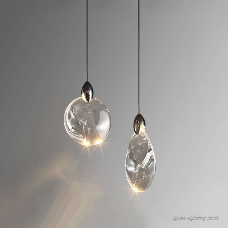 Hanging Moon Lamp - Sypialnia kreatywny kryształowy wisiorek światła zagłówek