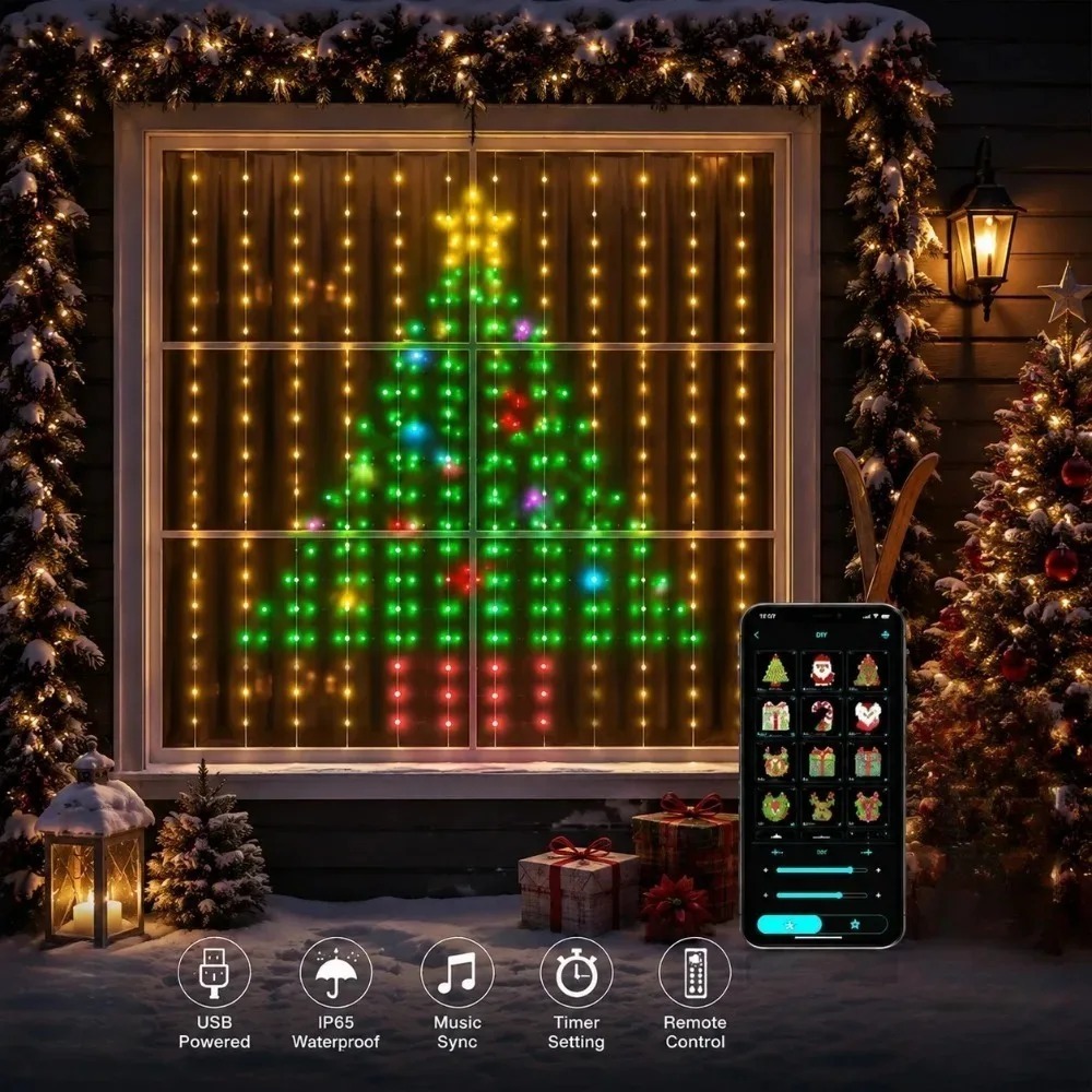 Home Decor Lighting - Świetlna Kurtyna LED Pixel z Sterowaniem
