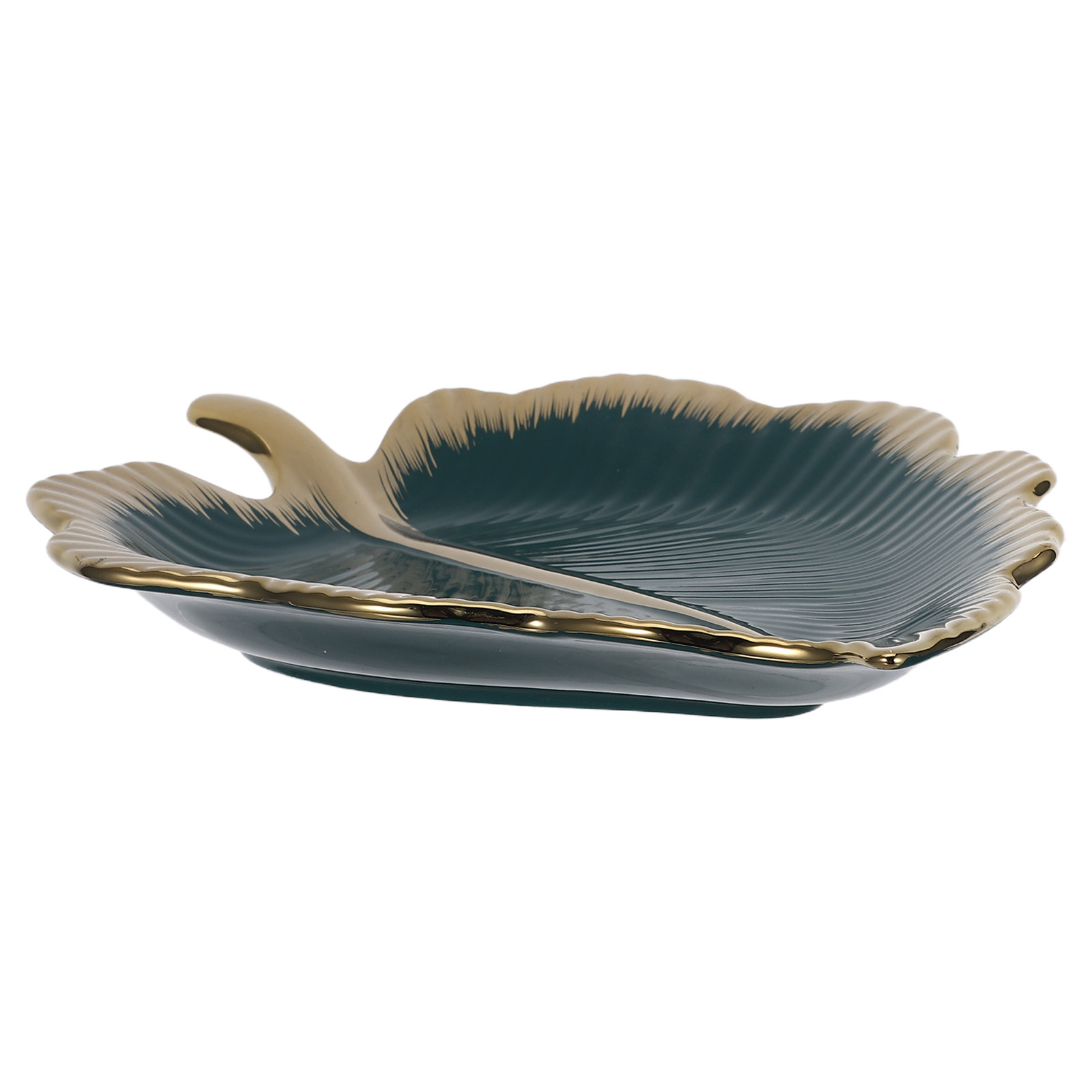 Ceramic Trinket Dish - Zielona ceramiczna taca na biżuterię w