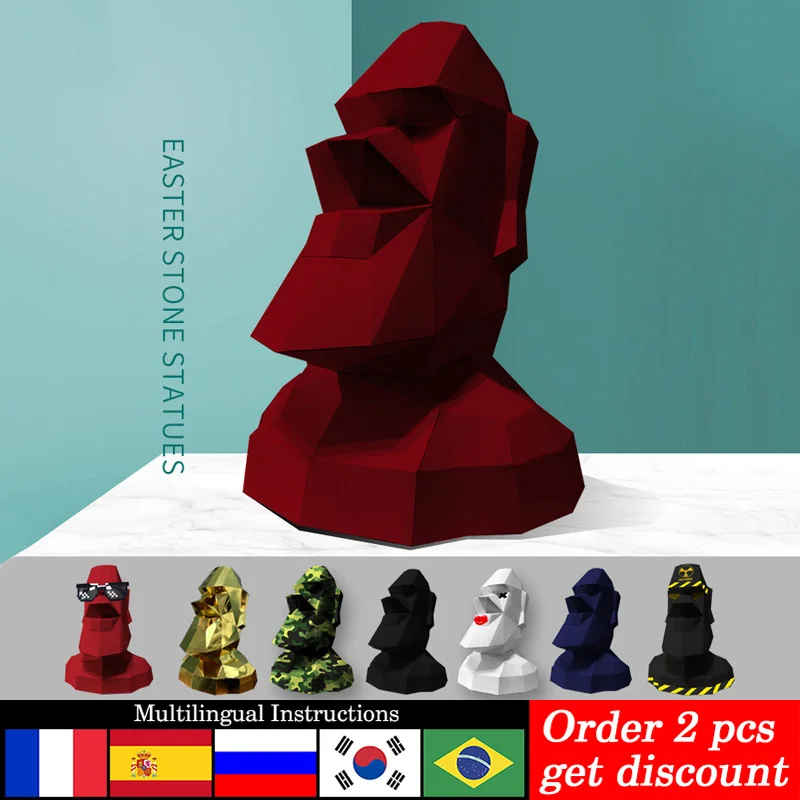 Home Decor Center - Duży rozmiar wyspa wielkanocna Moai wystrój