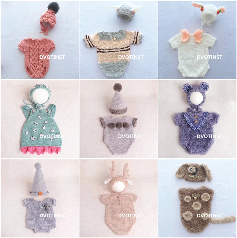 Yarn Home Decor - Rekwizyty do sesji zdjęciowej noworodka, szydełkowe