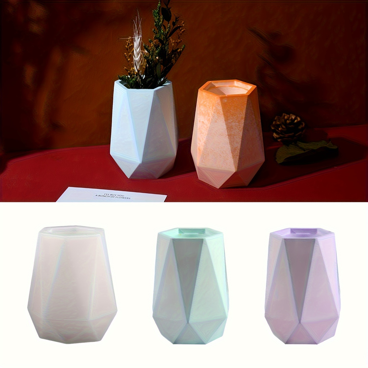 Home Decor Vase With Flowers - Forma silikonowa Diy6 do wazonu z