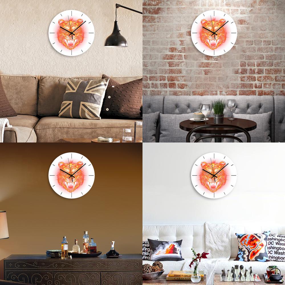 Home Decor On Amazon - Zegar ścienny Angry Tiger do salonu,