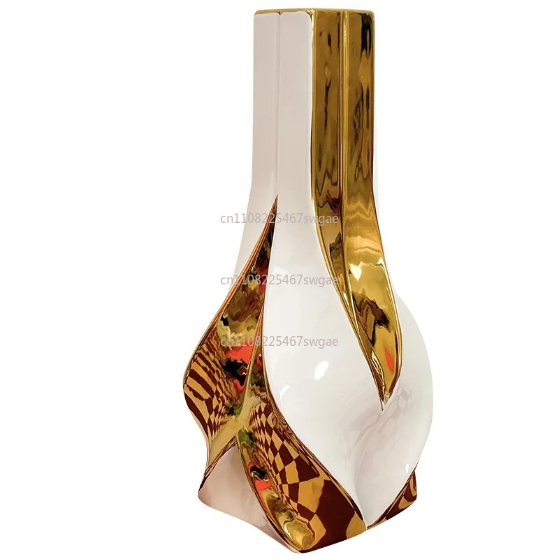 Home Decor Vase With Flowers - Dekoracja salonu, kreatywne kompozycje kwiatowe, porcelanowy