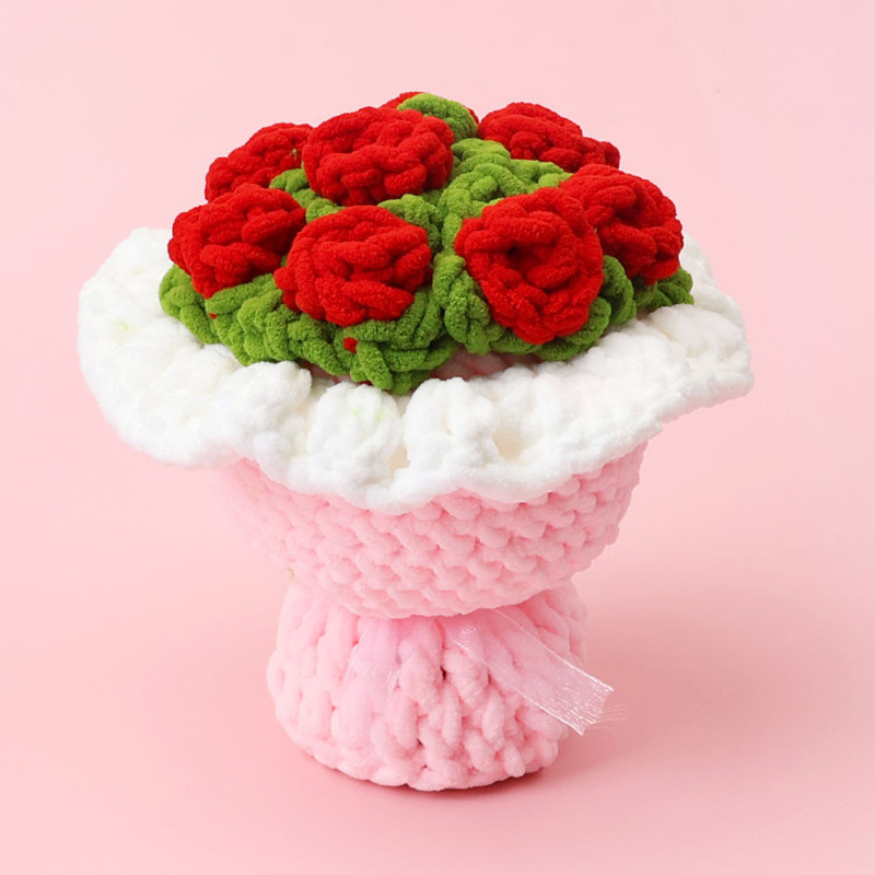 Yarn Home Decor - Bukiet na Walentynki Gotowy Produkt Ręcznie