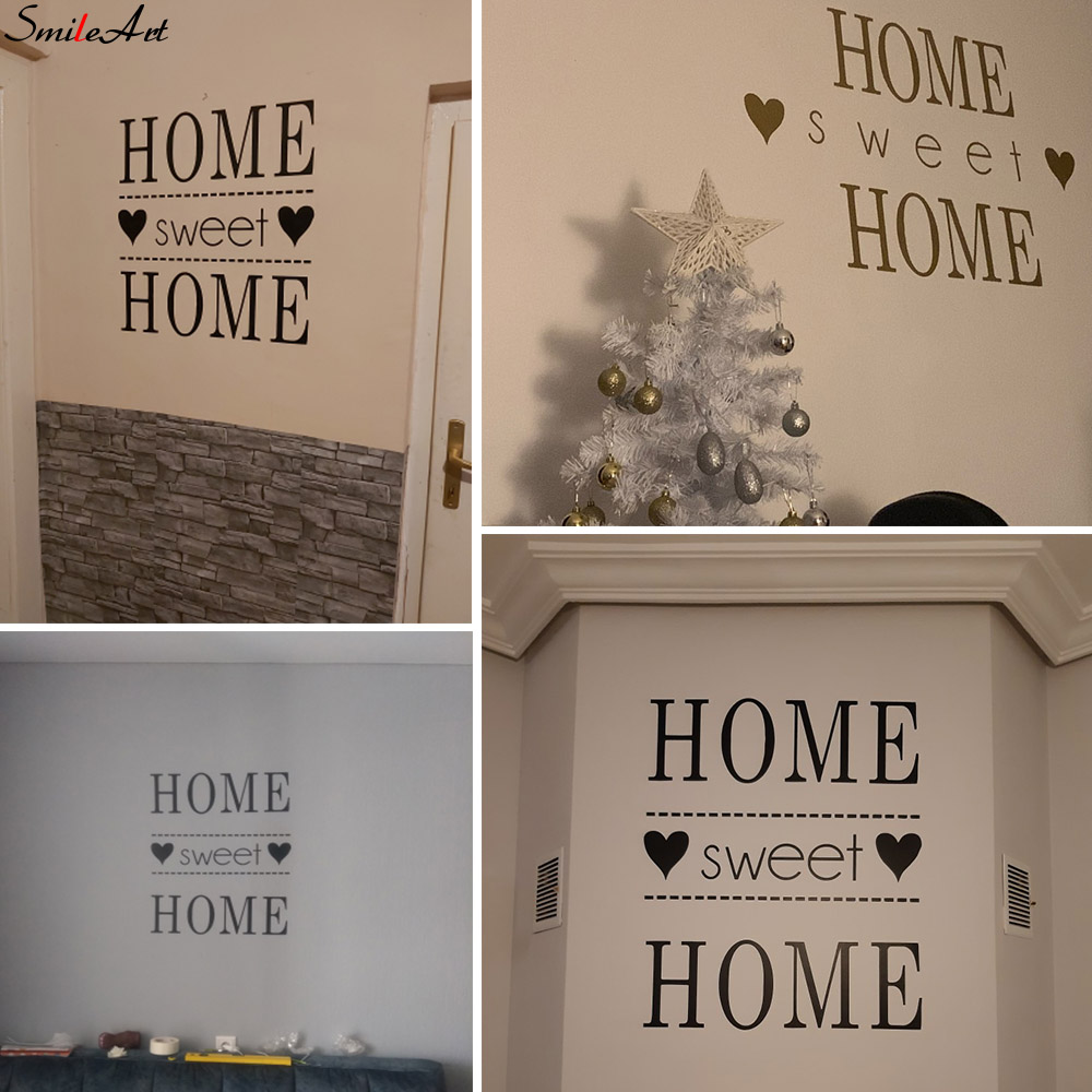 Home Decor Quotes On Wall - Strona główna Słodki dom Naklejka ścienna