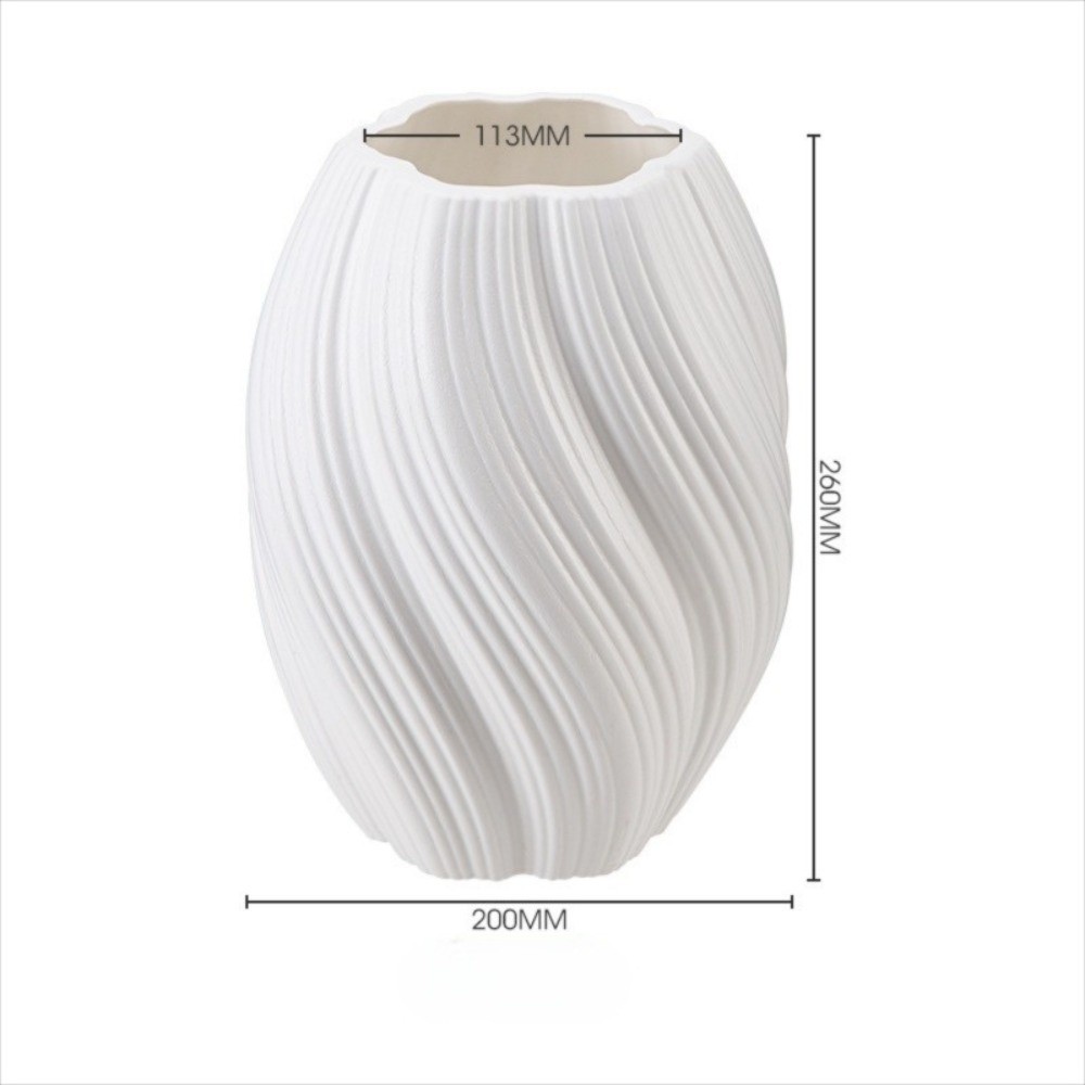 Home Decor Center - Nordycki wazon plastikowy w kształcie fali,