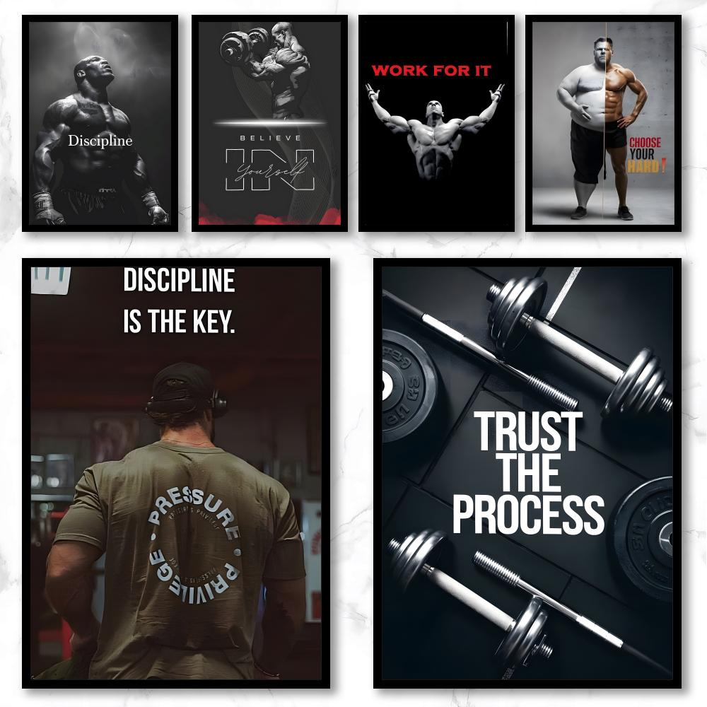 Home Decor Shop - Plakat motywacyjny do fitnessu, nowoczesne plakaty