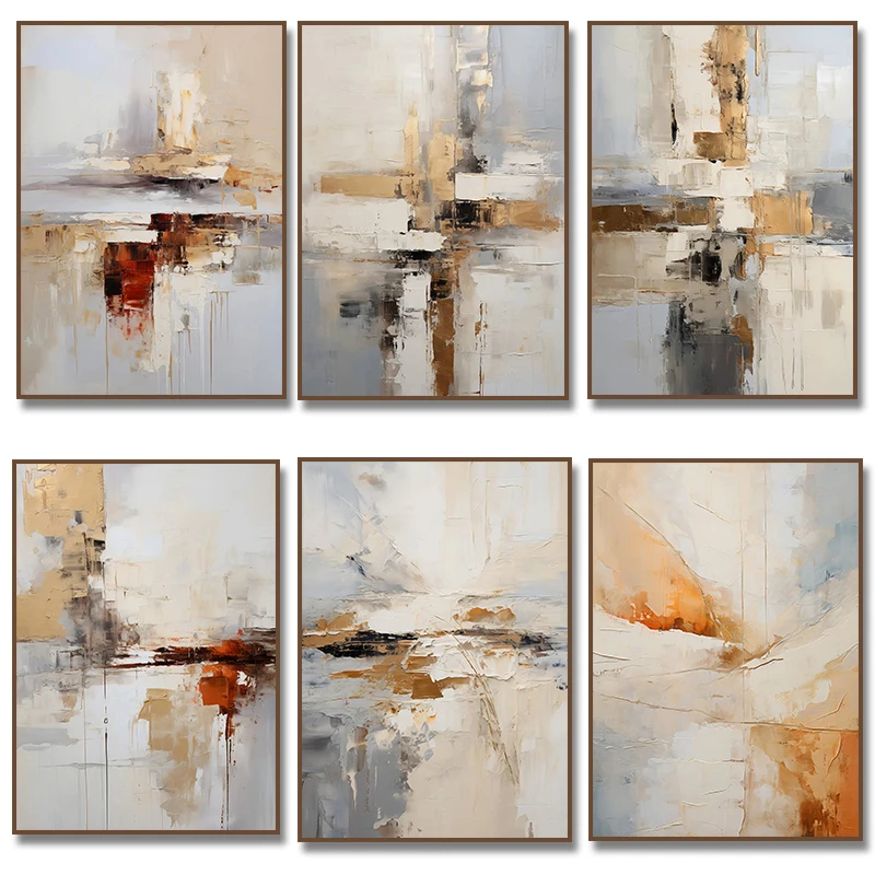 Neutral Landscape Canvas Paint – Home Decor Minimal recenzja i cena