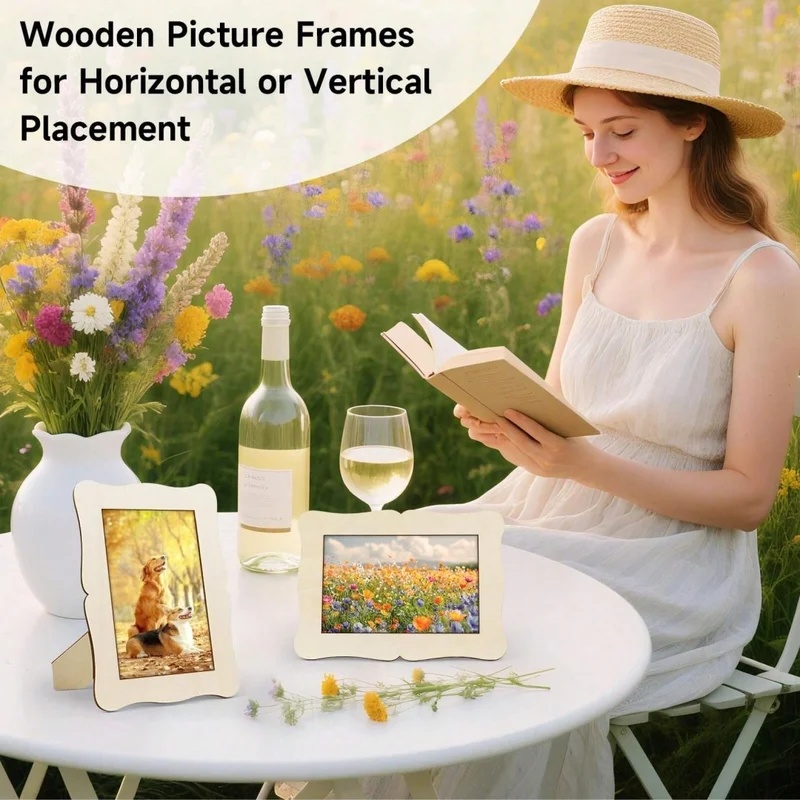 5 szt. Niedokończone drewniane – Bamboo Photo Frame recenzja i cena
