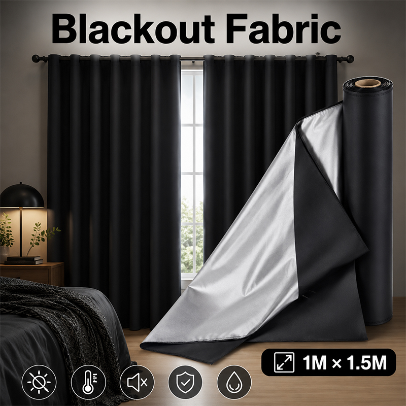 1m Czarna, posrebrzana tkanina – Blackout Curtains recenzja i cena