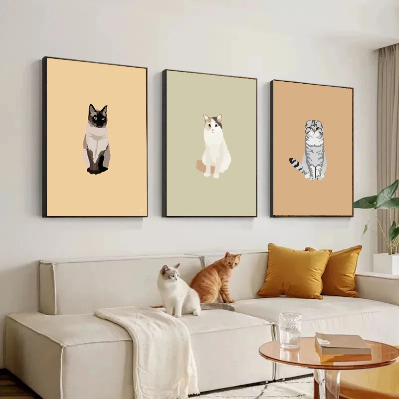 Urocze plakaty z kotami siamez – Home Decor Minimal recenzja i cena