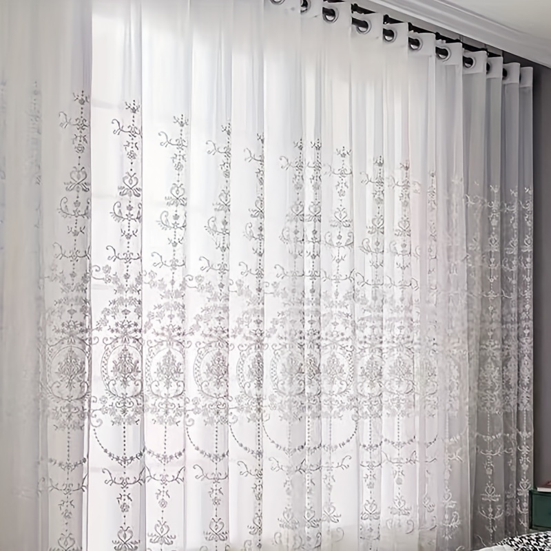 1 szt. Biała haftowana, przezr – Yarn Home Decor recenzja i cena