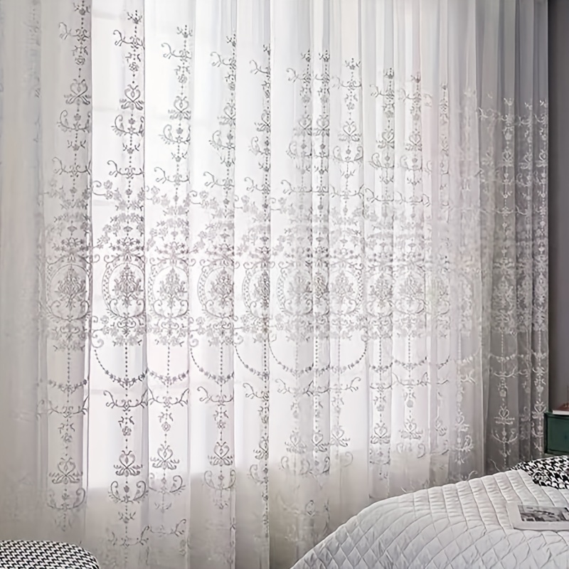 1 szt. Biała haftowana, przezr – Yarn Home Decor recenzja i cena