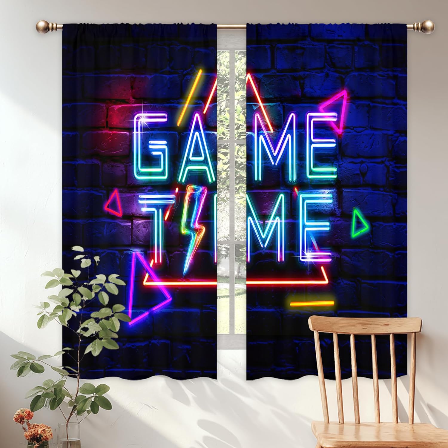 Neonowe zasłony gamingowe dla  – Home Decor Youtube Videos recenzja i cena