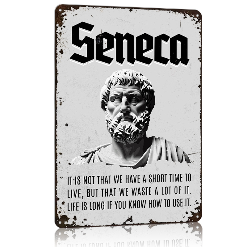 Seneca Stoicki Cytat 4 Metalow – Home Decor Quotes On Wall recenzja i cena