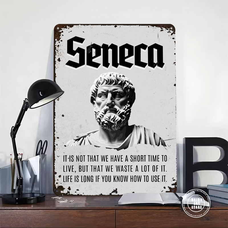 Seneca Stoicki Cytat 4 Metalow – Home Decor Quotes On Wall recenzja i cena
