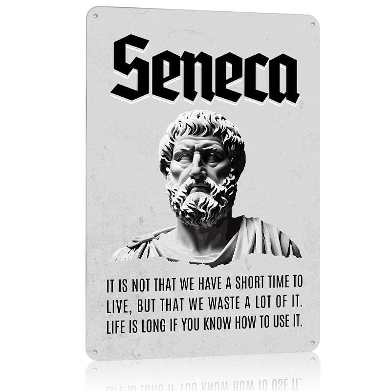 Seneca Stoicki Cytat 4 Metalow – Home Decor Quotes On Wall recenzja i cena