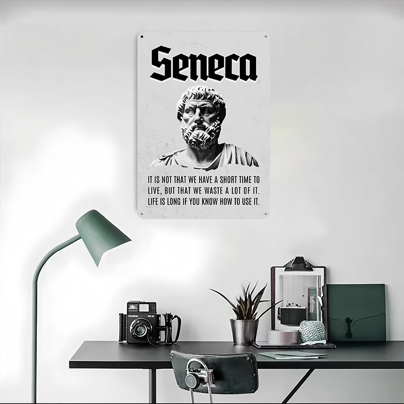 Seneca Stoicki Cytat 4 Metalow – Home Decor Quotes On Wall recenzja i cena