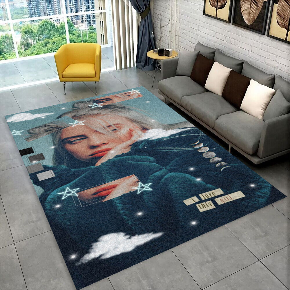 Dywan z motywem Billie Eilish, – Home Decor Online Free recenzja i cena