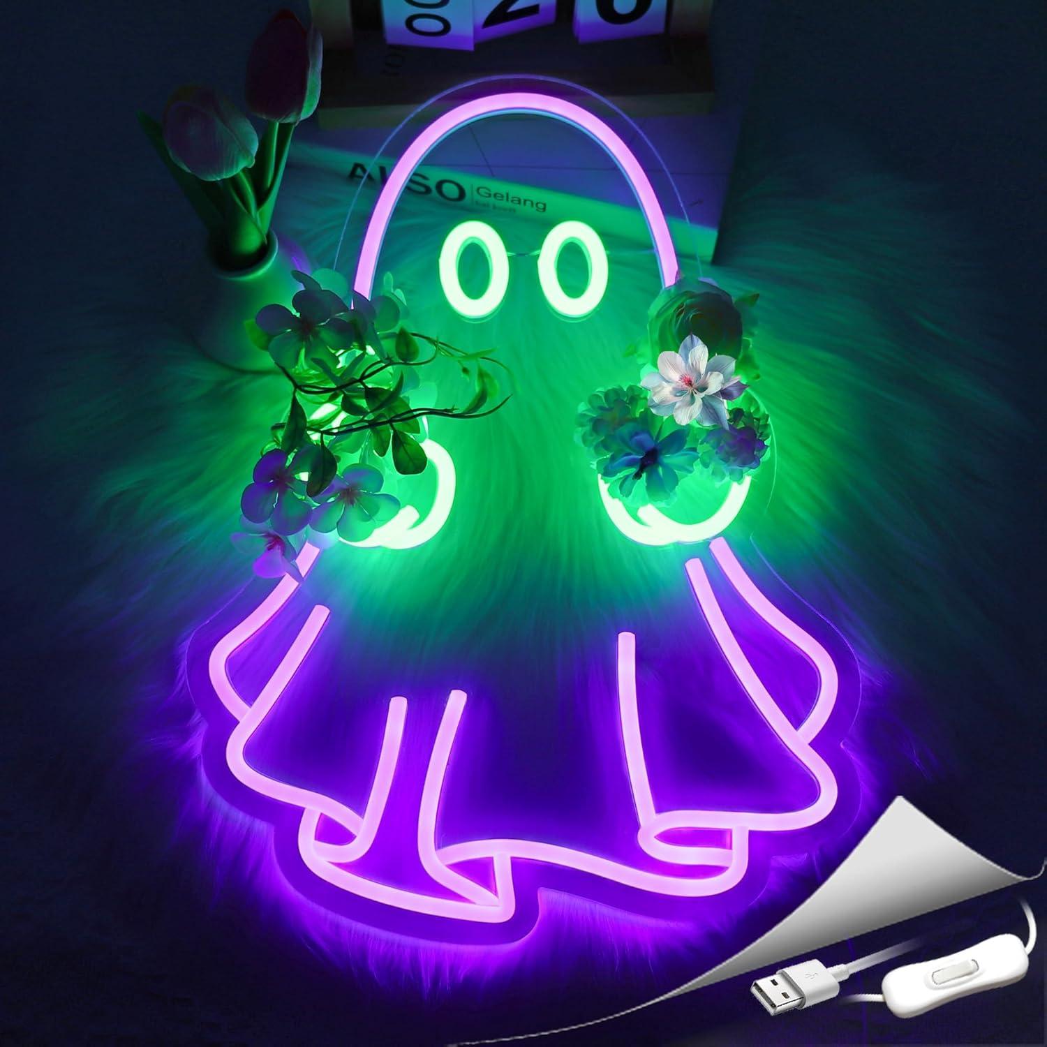 Neonowy znak duch, zasilany pr – Home Decor Shop recenzja i cena