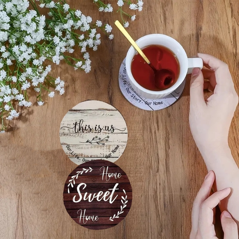 6 sztuk okrągłych, inspirujący – Wooden Letter Sign recenzja i cena