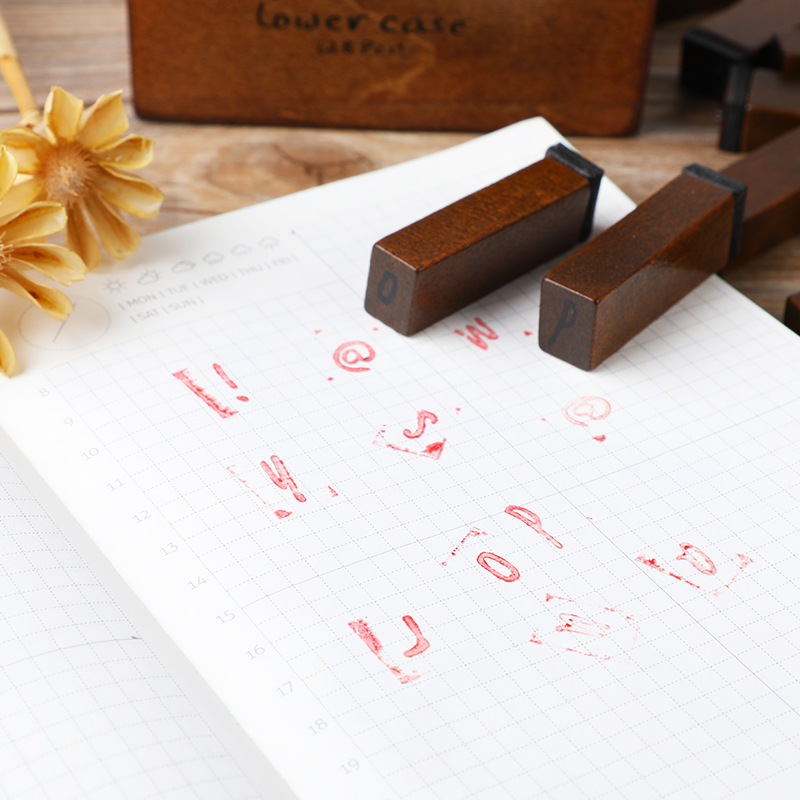 28 sztuk/pudełko Zestaw stempl – Wooden Letter Sign recenzja i cena