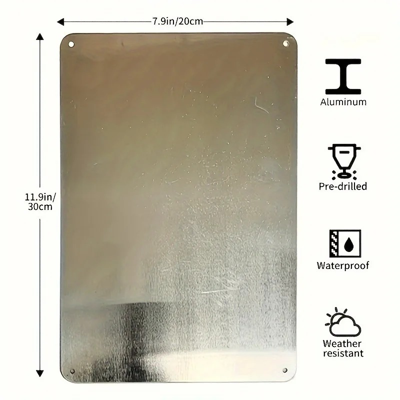 Płaska tabliczka aluminiowa z  – Home Decor Shop recenzja i cena