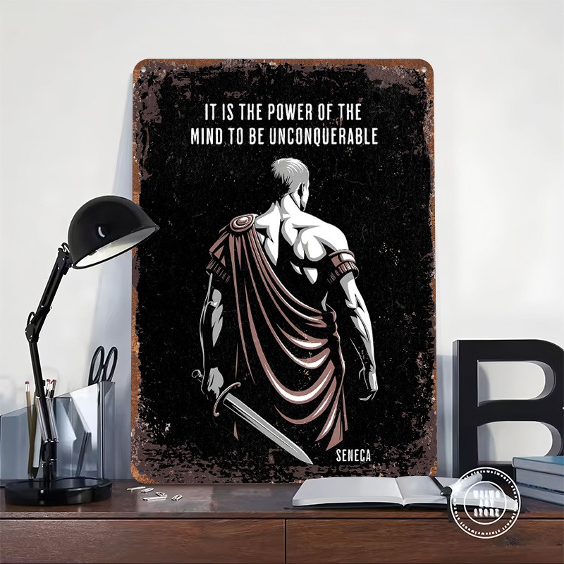 Metalowy plakat z cytatem Sene – Home Decor Quotes On Wall recenzja i cena