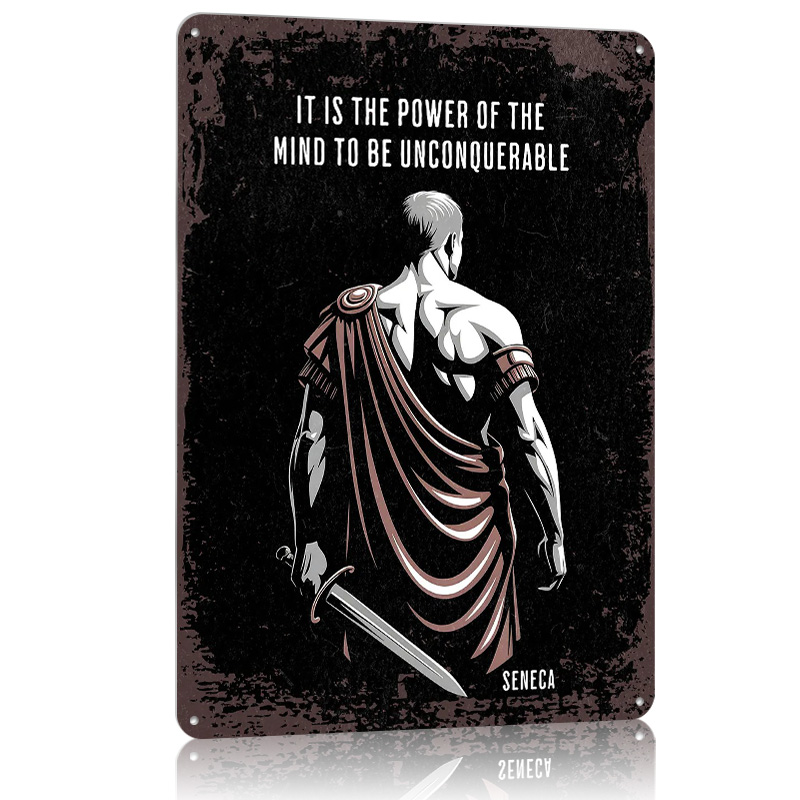 Metalowy plakat z cytatem Sene – Home Decor Quotes On Wall recenzja i cena