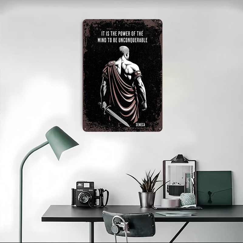 Metalowy plakat z cytatem Sene – Home Decor Quotes On Wall recenzja i cena