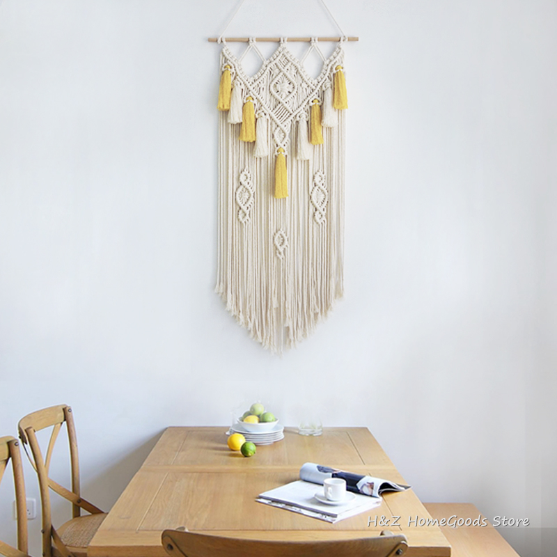 Makrama ścienna wisząca tkane  – Yarn Home Decor recenzja i cena