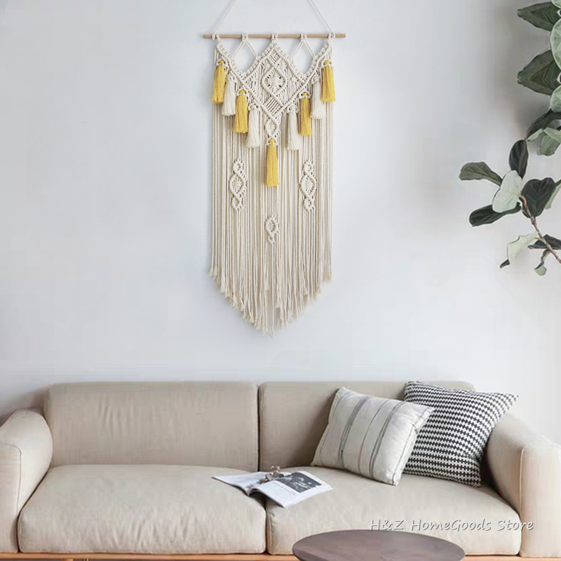 Makrama ścienna wisząca tkane  – Yarn Home Decor recenzja i cena