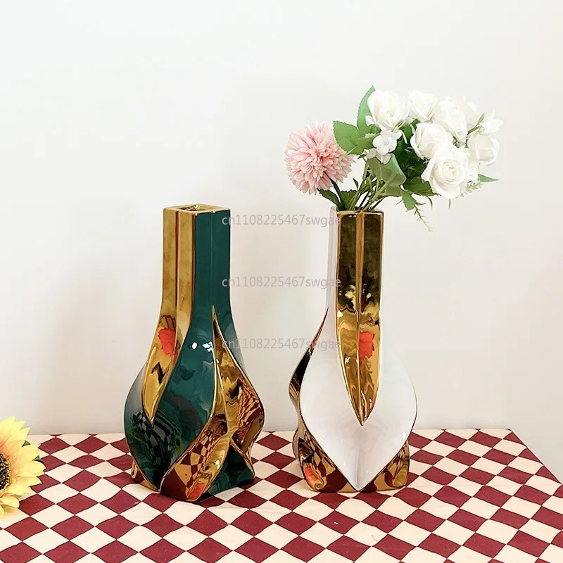 Dekoracja salonu, kreatywne ko – Home Decor Vase With Flowers recenzja i cena