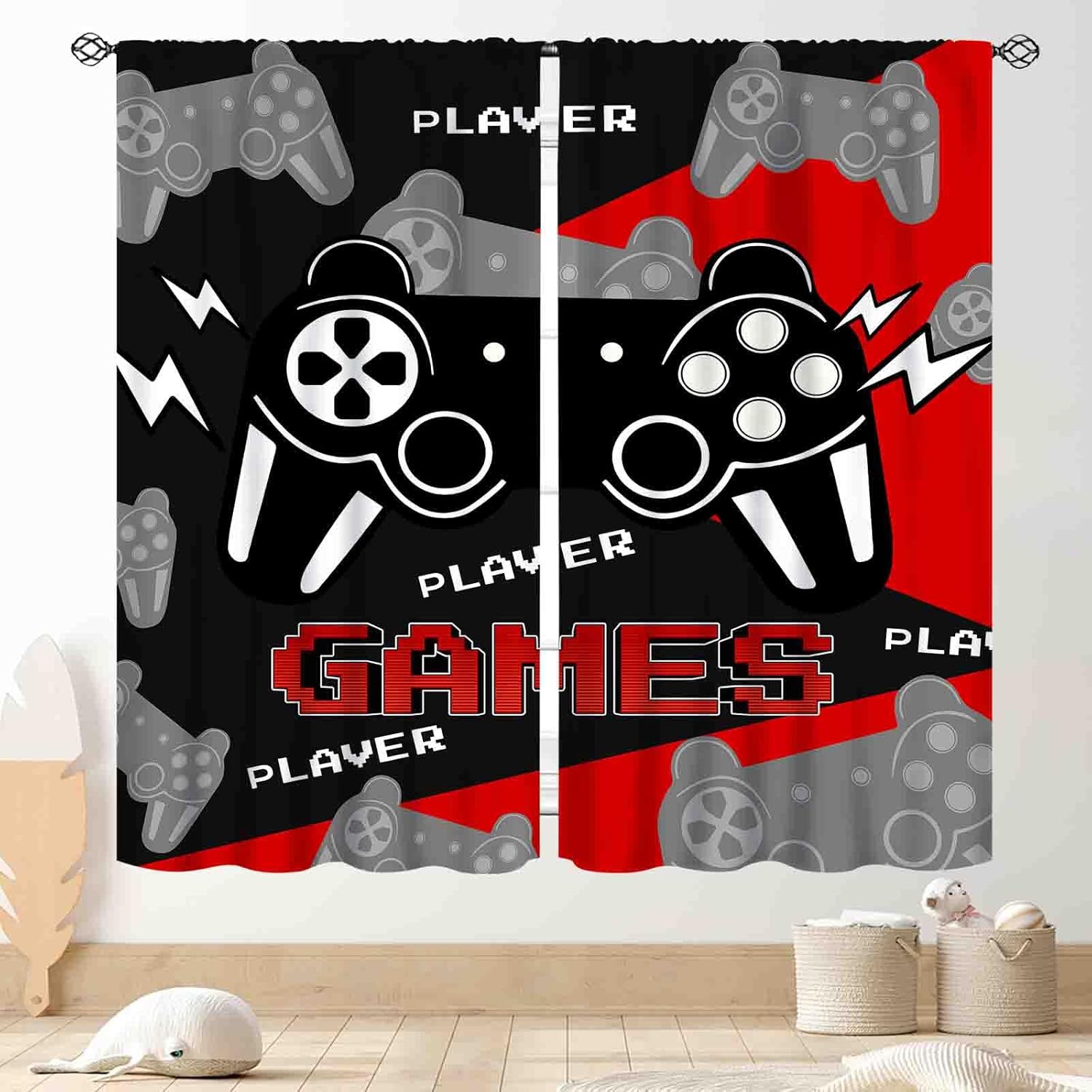 Czarne Czerwone Zasłony Gaming – Home Decor Youtube Videos recenzja i cena