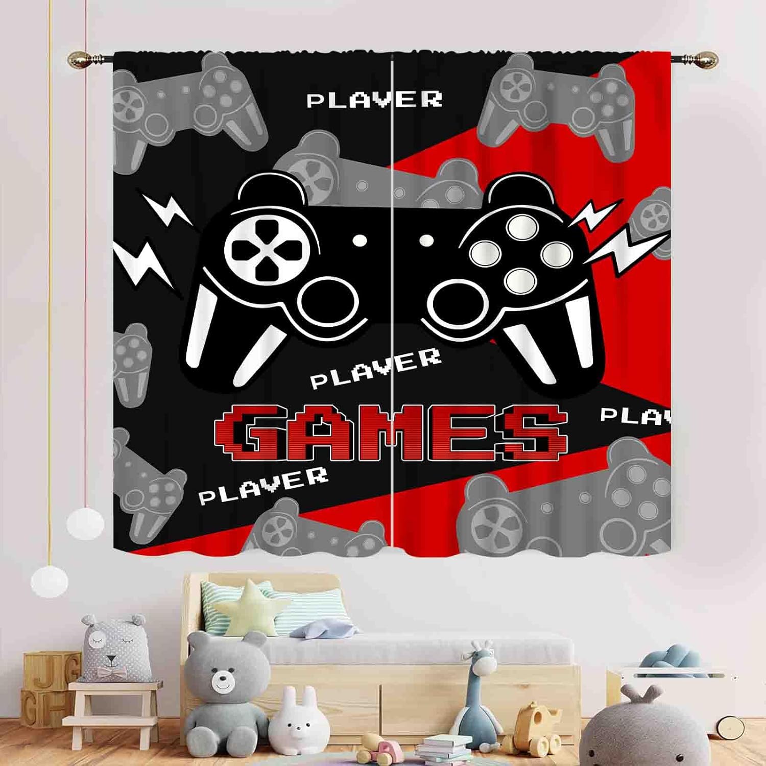 Czarne Czerwone Zasłony Gaming – Home Decor Youtube Videos recenzja i cena