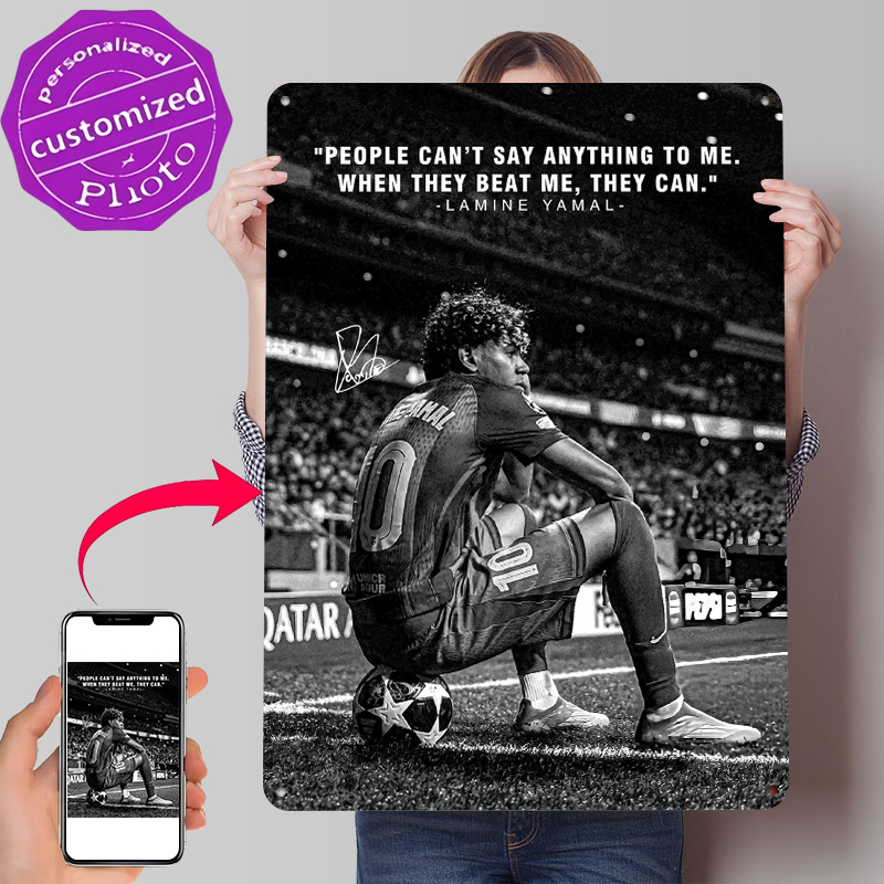 Cytat Lamine'a Yamala na metal – Home Decor Quotes On Wall recenzja i cena