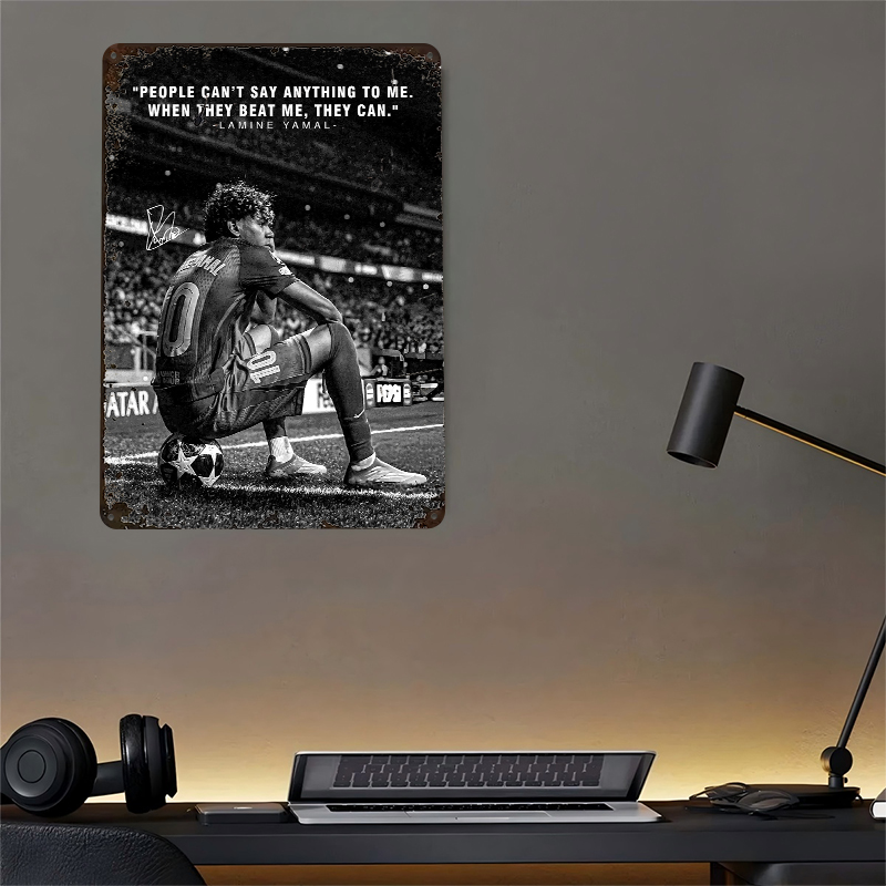 Cytat Lamine'a Yamala na metal – Home Decor Quotes On Wall recenzja i cena
