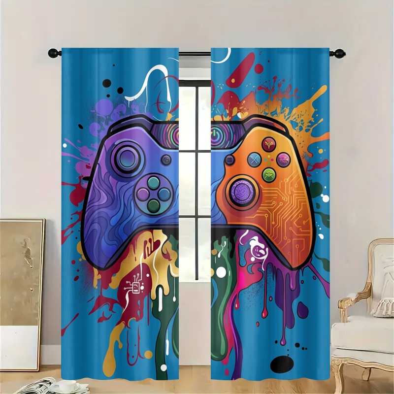 Zasłona w stylu retro gaming,  – Home Decor Youtube Videos recenzja i cena