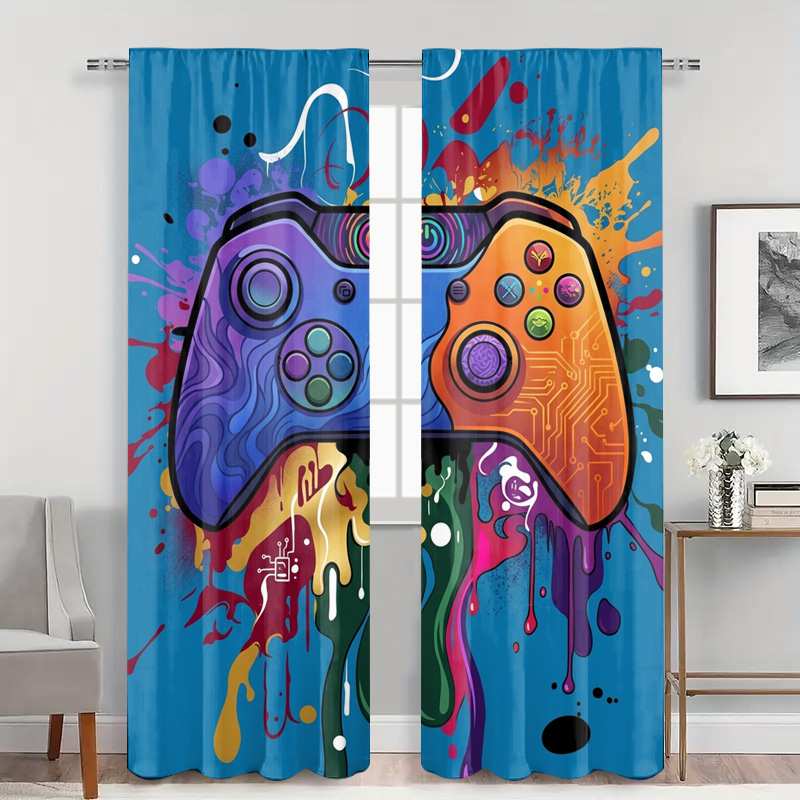 Zasłona w stylu retro gaming,  – Home Decor Youtube Videos recenzja i cena